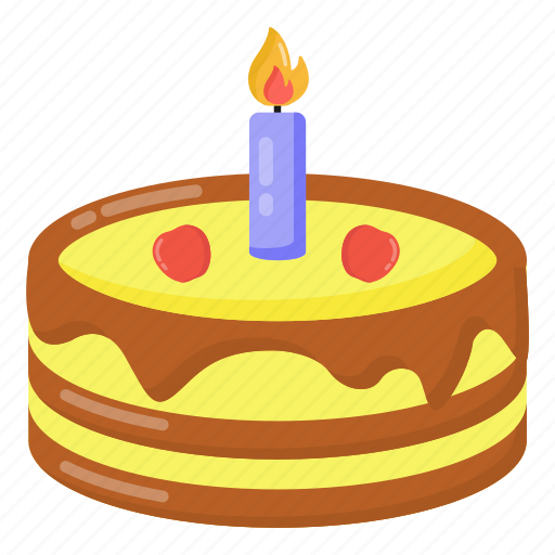 Sweet, dessert, cake, candle cake, edible icon - Download on Iconfinder