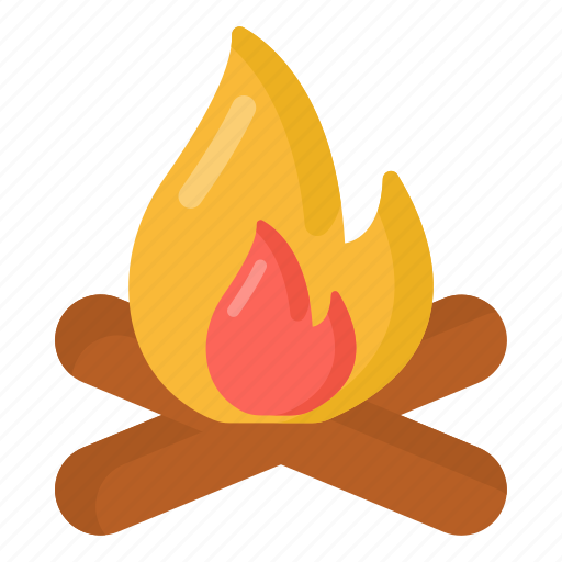 Firewood, campfire, bonfire, outdoor fire, logs burning icon - Download on Iconfinder