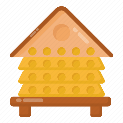 Hive, beehive, bee house, apiary, wooden bee hive icon - Download on Iconfinder