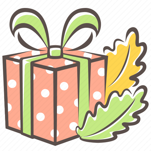 Autumn, holiday, gift, celebration, autumn gift, leaves icon - Download on Iconfinder