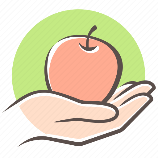 Apple, hand, fruit icon - Download on Iconfinder