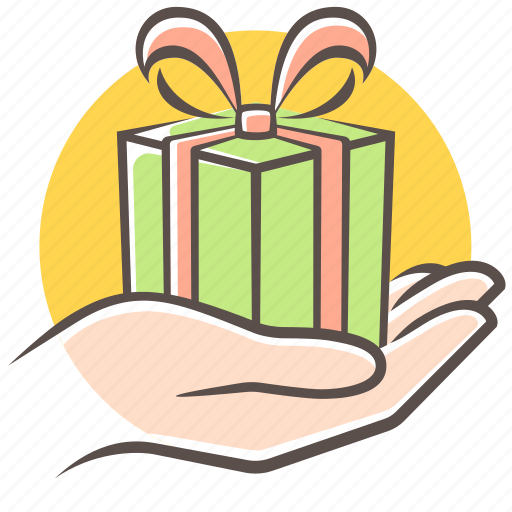 Hand, gift, celebration, holiday icon - Download on Iconfinder