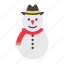 snowman, santa, winter, snowball, christmas 