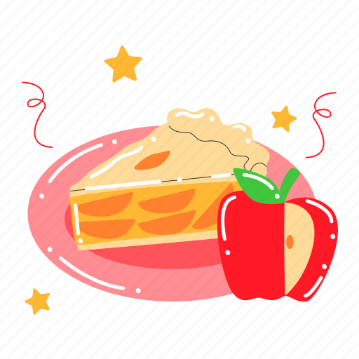 Apple pie, pie, cake, dessert, pastry, thanksgiving, thanksgiving day sticker - Download on Iconfinder
