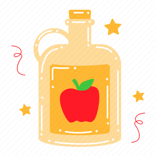 Cider, apple drink, beverage, drink, bottle, thanksgiving, thanksgiving day sticker - Download on Iconfinder