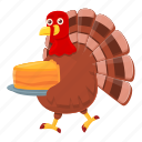 thanksgiving, turkey, piece, cake