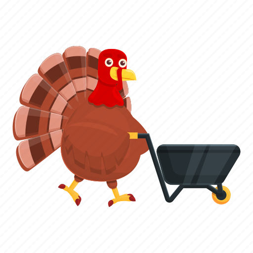 Thanksgiving, turkey, wheelbarrow, american icon - Download on Iconfinder
