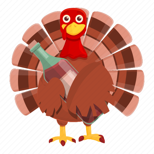 Thanksgiving, turkey, wine, bottle icon - Download on Iconfinder