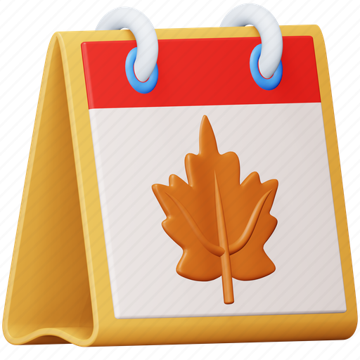 Autumn, calendar, thanksgiving, event, turkey, holiday 3D illustration - Download on Iconfinder