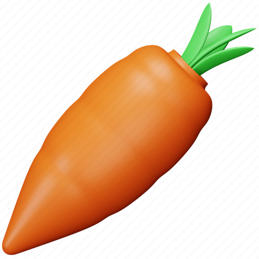 Carrot, thanksgiving, vegetable, root, food 3D illustration - Download on Iconfinder
