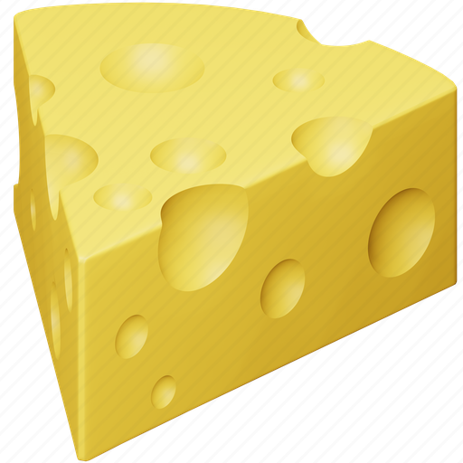 Cheese, thanksgiving, food, slice, swiss 3D illustration - Download on Iconfinder