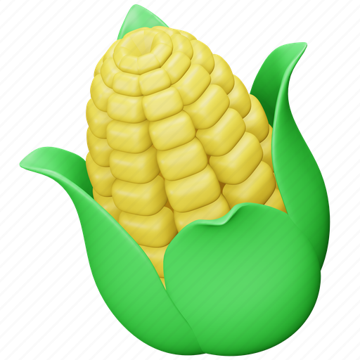 Corn, thanksgiving, vegetable, food, maize 3D illustration - Download on Iconfinder