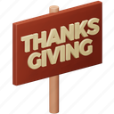 sign, thanksgiving, wooden, season, festival, wood, holiday