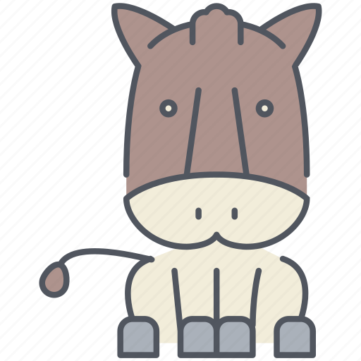 Ass, animal, cattle, domestic, donkey, mule, rural icon - Download on Iconfinder