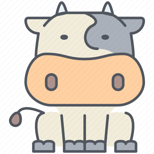 Cow, animal, cattle, domestic, farming, rural, village icon - Download on Iconfinder