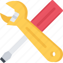 wrench, screwdriver, tool, construction, work, job, repair