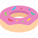 donut, cafe, vector, illustration, food, restaurant, drink