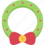 wreath, christmas, vector, xmas, winter, year, gift 