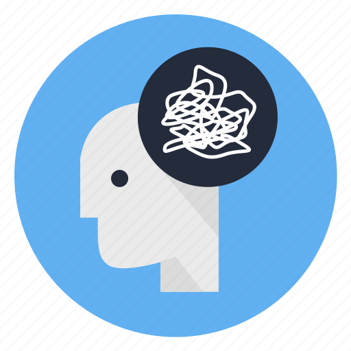 Head, human, messy, mind, person, think, thinking icon - Download on Iconfinder