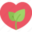 sprout, love, heart, nature, plant 