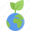 sprout, planet, globe, world, plant 