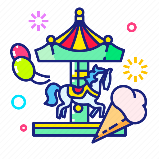 Attraction, ice cream, merry-go-round, roundabout icon - Download on Iconfinder