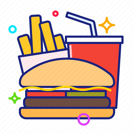 Burger, drink, fast food, fries icon - Download on Iconfinder