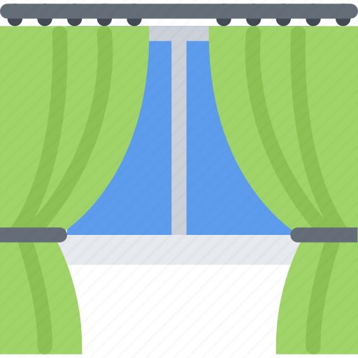 Drapes, furniture, room, interior, home, window icon - Download on Iconfinder