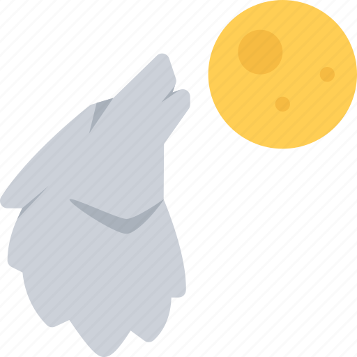 Wolf, moon, weather, night, crescent, halloween icon - Download on Iconfinder