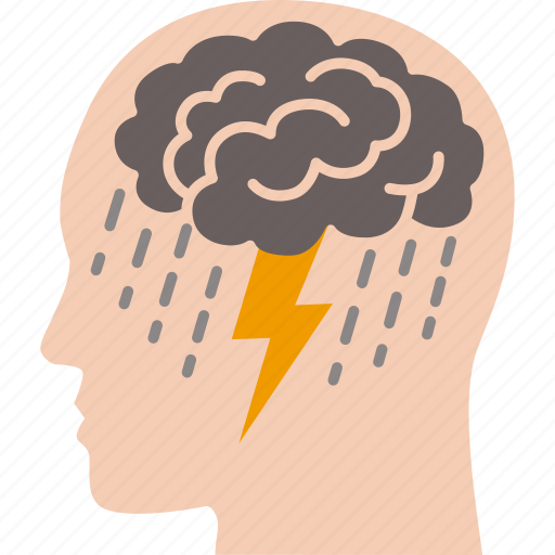 Head, mental, illness, storm, brainstorm, brain, health icon - Download on Iconfinder