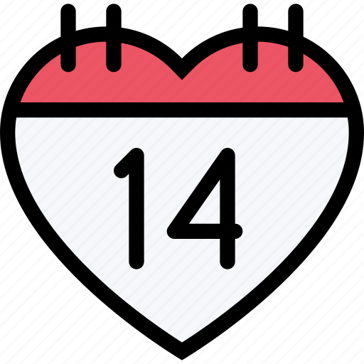 Calendar1, day, heart, love, romantic, valentine, valentines icon - Download on Iconfinder