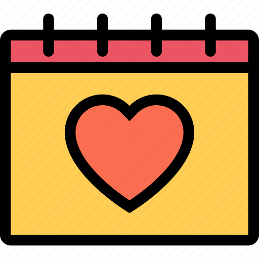 Calendar, event, love, romantic, schedule icon, valentine, valentines icon - Download on Iconfinder