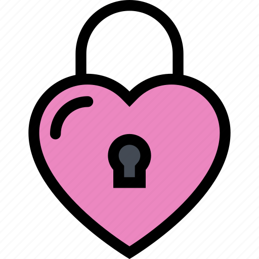 Lock, locked, padlock of love, protection, security, unlock, valentine icon - Download on Iconfinder