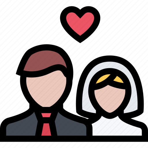 Couple, heart, love, marriage, newlyweds, romantic, wedding icon - Download on Iconfinder