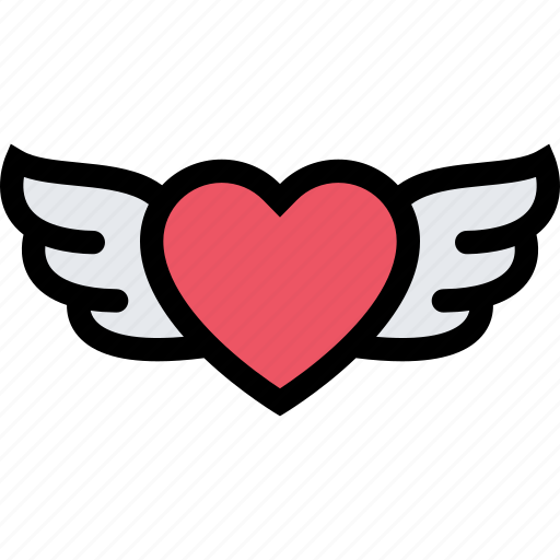Heart, love, romance, valentine, wings icon - Download on Iconfinder