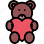 bear, gift, heart, teddy, valentine 
