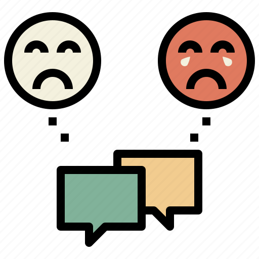 Chatting, media, sad, mind, miserable icon - Download on Iconfinder