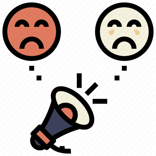 Megaphone, media, sad, mind, miserable icon - Download on Iconfinder