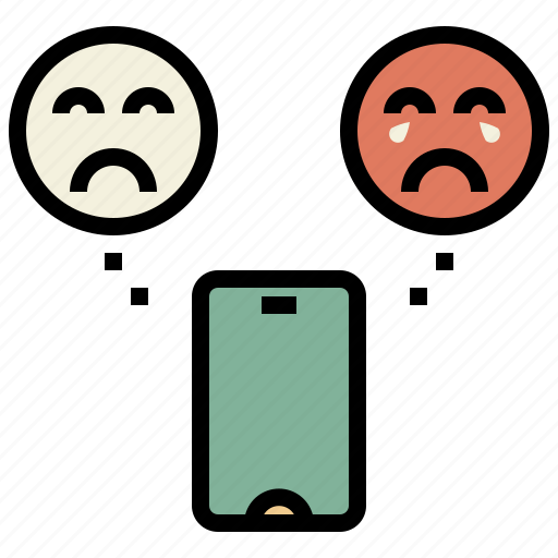 Phone, media, sad, mind, miserable icon - Download on Iconfinder