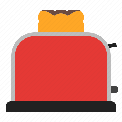 Toaster, red, toast, kitchen icon - Download on Iconfinder