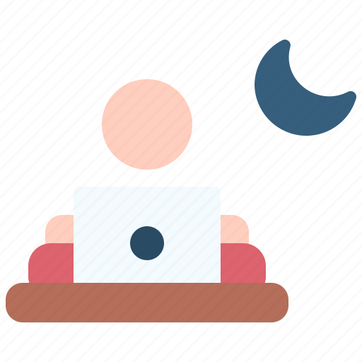 Laptop, night, no, overtime, worker icon - Download on Iconfinder