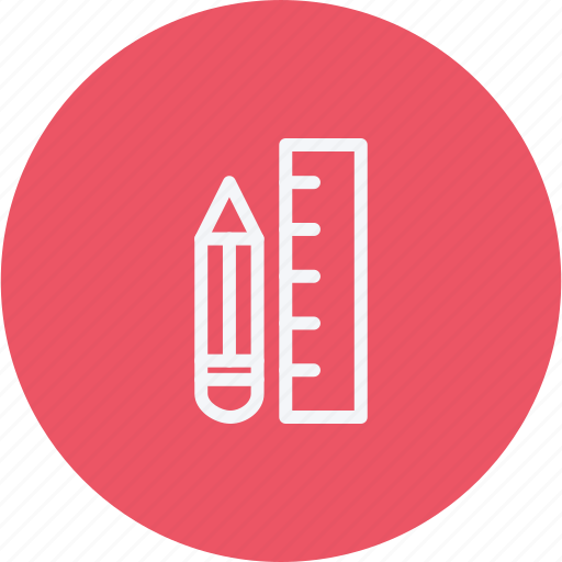 Education, engineering, pencil, ruler, sign icon - Download on Iconfinder