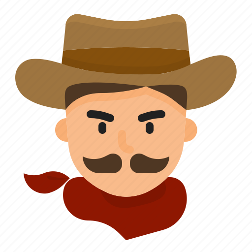 Cowboy, avatar, western, man, sheriff, hero, american icon - Download on Iconfinder