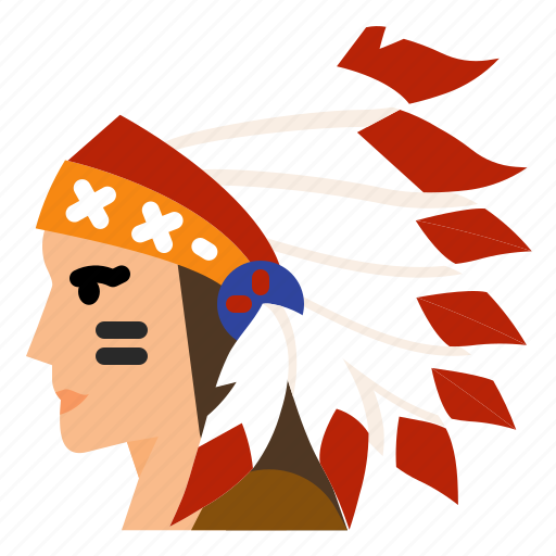Woman, avatar, tribe, wild west, red indian, native american icon - Download on Iconfinder