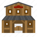 western, saloon, bar, building, countryside, wild west, american frontier