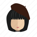 avatar, face, girl, hair, hat