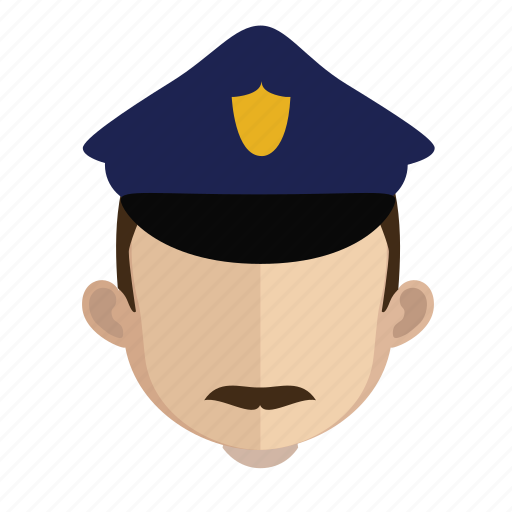Avatar, blue, face, guy, police icon - Download on Iconfinder