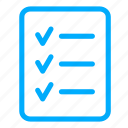blue, approved, checklist, clipboard, list, report, tasklist