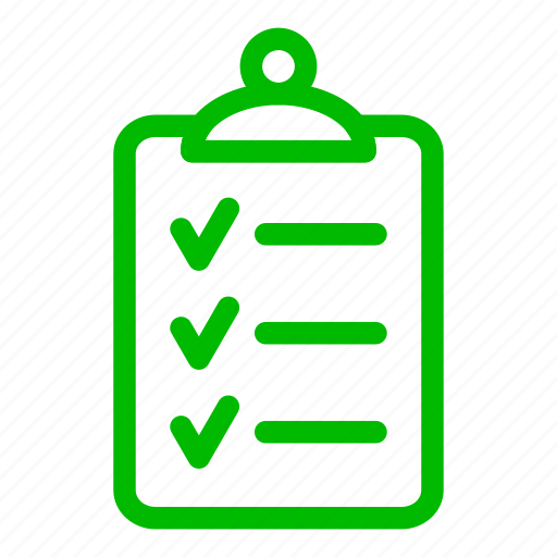 Green, approved, checklist, clipboard, list, report, tasklist icon - Download on Iconfinder