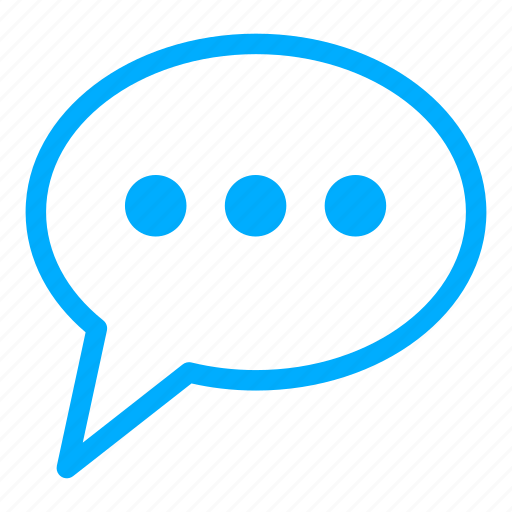 Blue, bubble, chat, communication, conversation icon - Download on Iconfinder